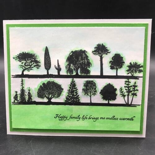 AZSG Trees / Sincere Wishes Clear Stamps For DIY Scrapbooking Decorative Card making Crafts Fun Decoration Supplies 13*13cm