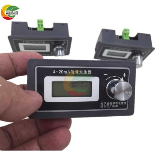 Ziqqucu 4-20mA LCD Digital Signal Generator DC Adjustable PLC Current Transmitter Tester Two Wire Output Dynamic Test DIY 24V