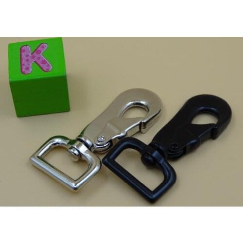 For 25mm webbing 5pcs high quality black silver heavy duty swivel clips snap hook trigger style for dog leashes bag straps