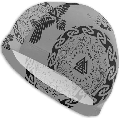 Mens Lagertha Swimming Cap Viking Odin S Ravens Vikings Bath Hats Swimwear For Swimming Pool