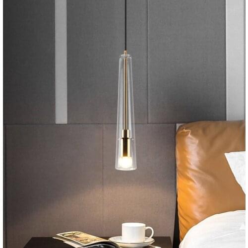 Foyer Sofa Side Lustre Glass E27 Led Pendant Light H40cm Gold Metal Modern Led Hanging Lamp Bar Drop Light Led Lighting Fixtures