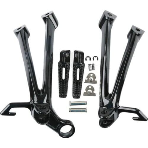 Black Rear Passenger Foot Pegs Footrest Set For Suzuki GSXR 600 750 08-10 09