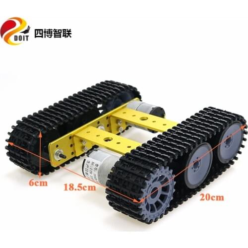 SZDOIT Unassembled Metal Mini TP100 Tracked Tank Chassis Smart Crawler Car Robot Platform High Torque Motor DIY For Arduino Toy