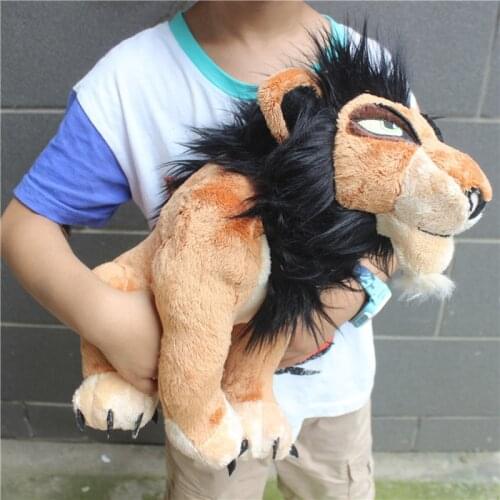 Disney The Lion King The Scar Stuffed Plush Toys Cartoon Scar Plush Dolls Toys 35cm Anime Plush Toys Gifts for Children