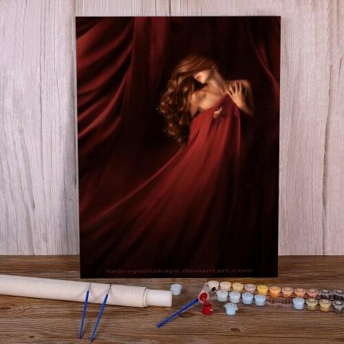 Woman Girl Painting By Numbers Complete Kit Acrylic Paints 50*70 Painting On Canvas Home Decor For Children Handiwork Art