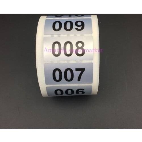 3000 labels 1 to 3000 uninterrupted Number Stickers Waterproof black letters