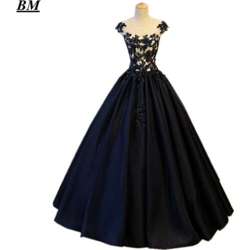 New Stock Black Quinceanera Dresses 2019 Ball Gown Beaded Sweet 16 Dresses Formal Prom Party Gown Vestido De 15 Anos BM38
