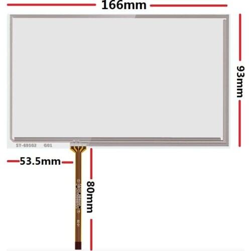 New 6.95-inch 166*93mm 4-wire touch screen is suitable for TM070RDH01 C070VW03 V0 touch screen