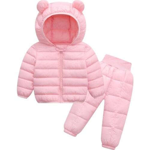 Orangemom Kids Clothes Season Childrens Suit Infant Down Cotton Jacket Boys And Girls Autumn Winter kids Two Piece Suit 1-5y