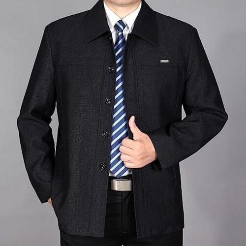 Autumn And Winter Mens Slim Fit Single Breasted Casual Fashion Jacket Men Solid Coats Male Jackets Overcoat