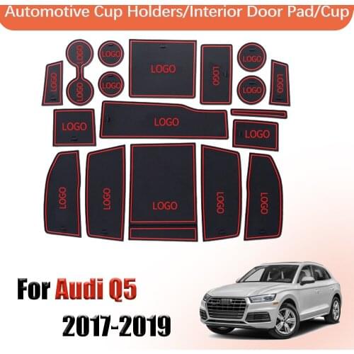 Door groove mat Gate slot pad For Audi Q5 FY 2017 2018 2019 Interior Door Pad Anti-Slip Rubber Mat