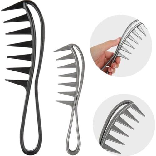 Wide Tooth Shark Plastic Comb Curly Hair Salon Hairdressing Comb Massage For Hair Styling Tool Barber Accessories Barber