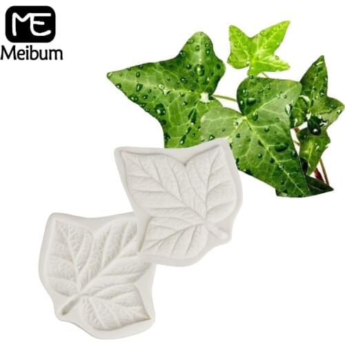 Meibum Cake Decorating Mould Silicone Fondant Molds Clay Pan 1 Set Lvy Leaves Shaped Cupcakes Sugarcraft Pastry Baking Tools