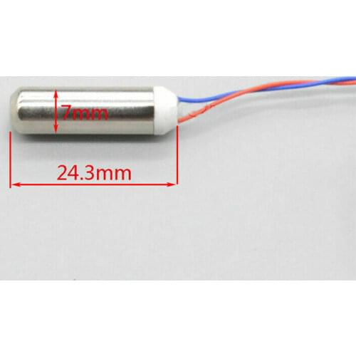 7mm*24mm DC 1.5V-3V Waterproof Coreless Vibration Engine Water Resistant Cylinder Vibrator Vibrating Motor For Massager