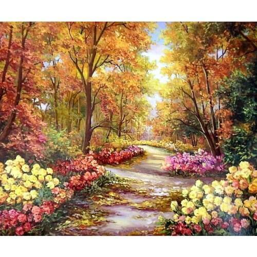 A2132 11CT/14CT/18CT/25CT/28CT oil street patterns Counted Cross Stitch DIY Cross Stitch Kits Embroidery Needlework Sets