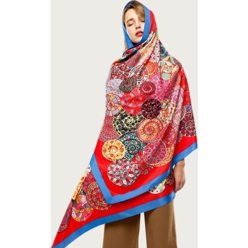 Bright Women Scarf Scarf Large Beack Blanket Wrap Soft Silk Shawl Scarf [3395]