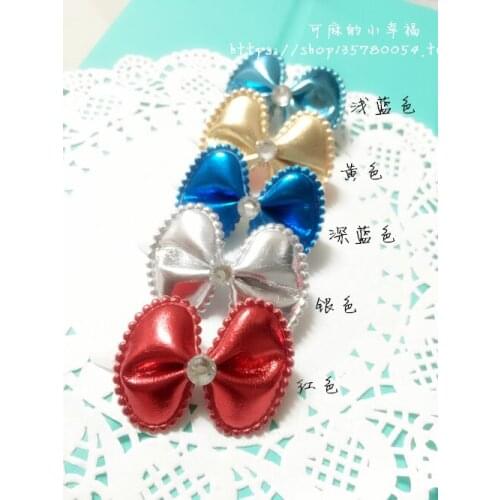 Handmade pet dog bowknot hairpin Pet supplies Dog hair accessories mix color 50pcs
