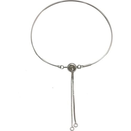 Beadsnice Sterling Silver Dangle Adjustable Bracelet with Extension Chain Delicate Valentine Gift Women Bracelet 39288