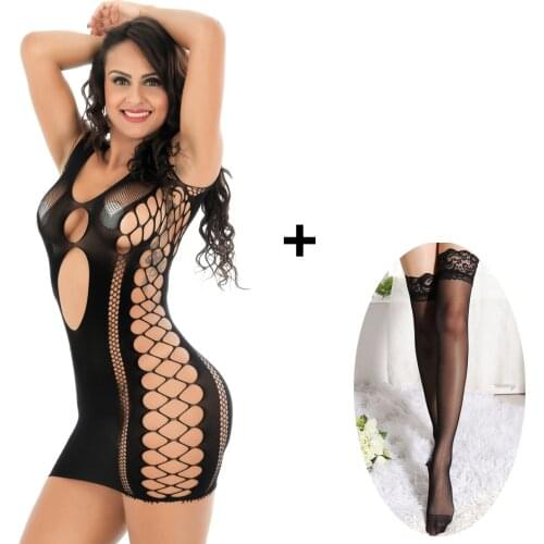 Women Erotic Lingerie Hot Sex Products Porn clothes Sexy Lingerie Sexy Costumes Black Underwear Slips Intimates Dress