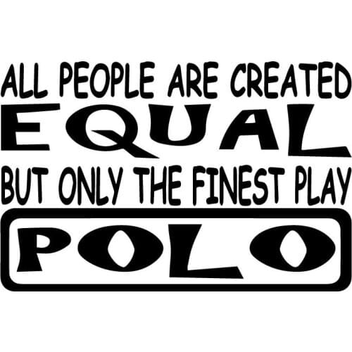 17.5CM*11.5CM Polo All People Equal Vinyl Decals Rear Windshield Decoration Car Sticker