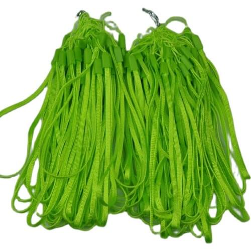 200Pcs Light Green wrist Strap Lanyard for Mobile Mp3 DC