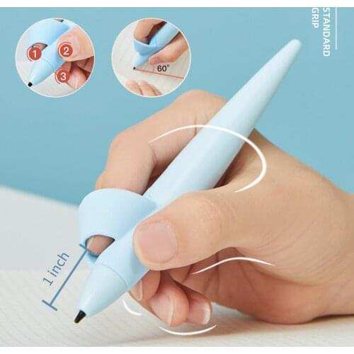 Automatic Pencil Correction Grip Uninterrupted Lead Non-slip Silicone Handle Elementary Mechanical Pencil 0.7mm HB Lead