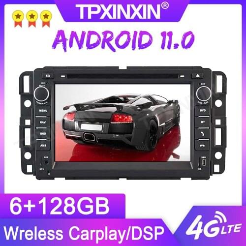 Android 11.0 6+128G For Hummer H2 2008 2009 2010 2011 GPS Car Multimedia Player Headunit Audio Radio Navigtion Tape Recorder