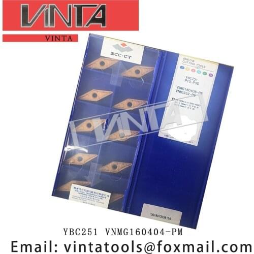 Free shipping high quality 10pcs/lots YBC251 YBC152 VNMG160404-PM cnc carbide turning inserts cutting blade tools