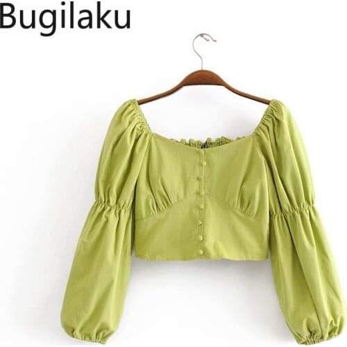 Блузки на пуговицах Bugilaku China At AliExpress