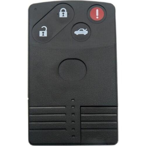 4 Button Smart Card Remote Key Shell Case For Mazda M3 M6 M5 CX-7 CX-9 RX8 Miata With Insert Blade Fob Key Blank Cover 20PCS/lot