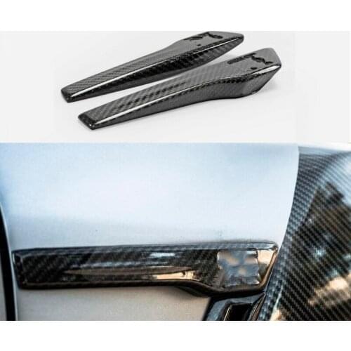 Car Accessories For Nissan GTR R35 2017 MY17 Carbon Fiber OEM Front Fender Logo Emblem Replacement Glossy Fibre Garnish Trim