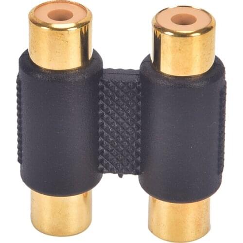 Dual 2 Head RCA Female To Female Audio Connector Adaptor Phono Coupler Video Connector Plug Socket RCA Phono Twin Coupler