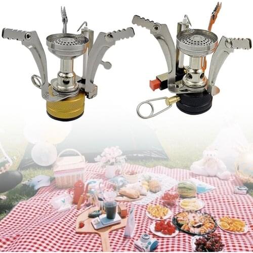 Cooking Gas Burner For Hiking Picnic 1PC Folding Gas Stove Outdoor Supplies Cooker Furnace End Furnace Stove