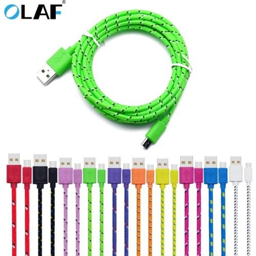 Olaf Micro USB Cable 1m/2m/3m Fast Charging Data Sync USB Charger Cable For Samsung Xiaomi Huawei HTC LG Mobile Phone Cables