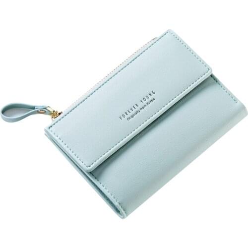 Hot Selling 1 Pcs Women Girl Wallet Purse Short Design PU Leather Zipper for Coin Money Cards