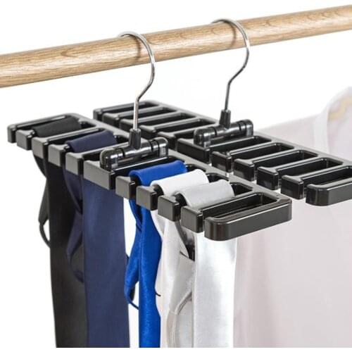 Multifuctional Storage Rack Tie Belt Organizer Rotating Ties Hanger Holder Wardrobe Closet Storage Holder with Metal Hanger