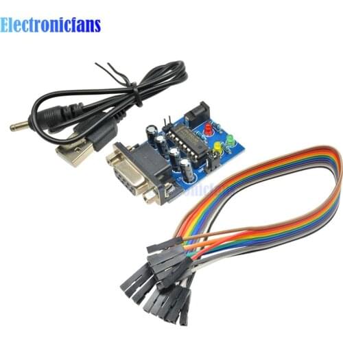 MAX232 Converter Module COM DB9 Serial Board MAX232CPE Transfer Chip ATMEGA16 LED Light Power for RS232 to TTL diy electronic