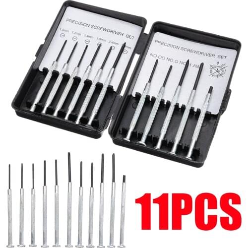 11Pcs Precision Screwdriver Set Professional Repair Kit Clock Multi Size Watchmaker Tools Watch Jewelry Glasses Repairs Tool