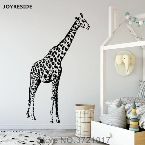 JOYRESIDE African Animal Giraffe Jungle Safari Wall Decal Vinyl Nursery Decor For Kids Home Bedroom Dorm Decoration Mural XY197