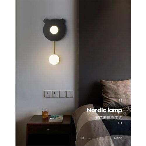 Nordic Bedroom Bedside Wall Lamp Childrens Room Living Room Corridor Porch Home Decoration Bedroom Dining Bathroom Wall Light