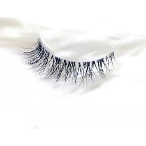 Mink 3D False Eyelashes Handmade Transparent Stem Natural Long Cross Eyelashes Winged Party Dating Makeup Thick Fake Eyelashes