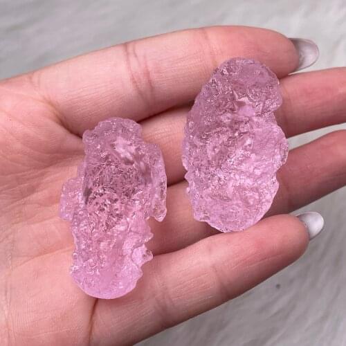 NEW!!! Natural Pink Czech Meteorite Impact Glass Rough Crystal Energy Stone