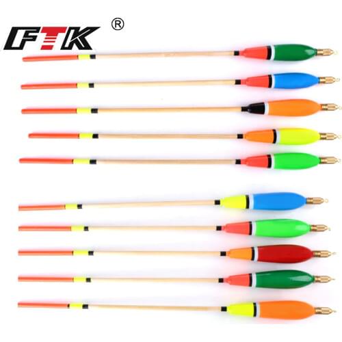 FTK Fishing Float Barguzinsky Fir Floats 5Pcs/Lot Float 2/3/4/6g Mix Color For Carp Fishing