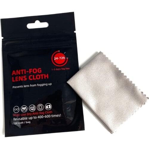 Tech Nano Anti Fog Wipe Treatment Reusable Pre-moistened Antifog Lens Cloth Wipe