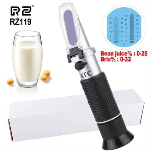 RZ Refractometer Handheld Portable Brix 0-32% Bean Juice 0-25% Refractometro Sugar Meter Fruit Food sugar Meter