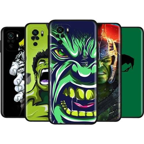 Hulks Avengers Silicone Cover For Xiaomi Redmi Note10 10S 9T 9S 9 8T 8 7 6 5A 5 4 4X Prime Pro Max Black Phone Case