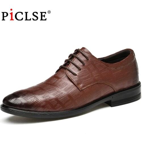 Luxury Brand Business Dress Shoes Genuine Leather Men Shoes Black Formal Leather Shoes Moccasins Oxford Shoes For Men Flat shoes