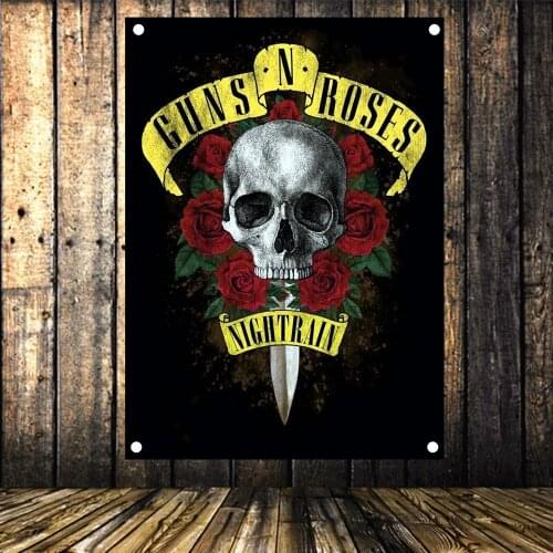 Vintage Heavy Metal Poster ROCK BAND LOGO Banners Flag Bar Poster Wall Stickers Retro Tapestry Canvas Decorative Painting A3