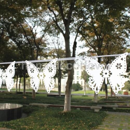 Cut Butterfly Bunting Garland Banner Party White Wedding Decoration