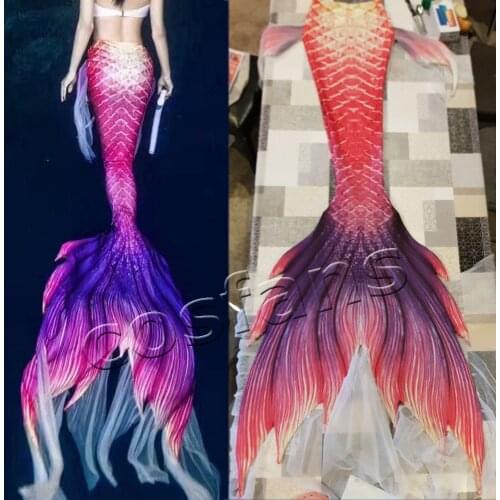 2020 Mermaid Tail for Women Girls Swimwear Summer Beach Vacation Mermaid Tail With Monofin Swimming Cospaly Costume Party Dress